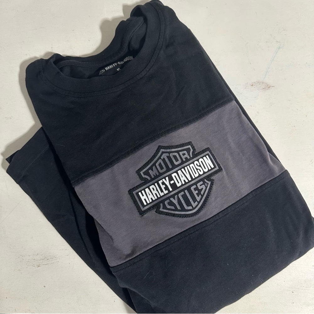 Harley-Davidson Black and Gray Men's Shirt